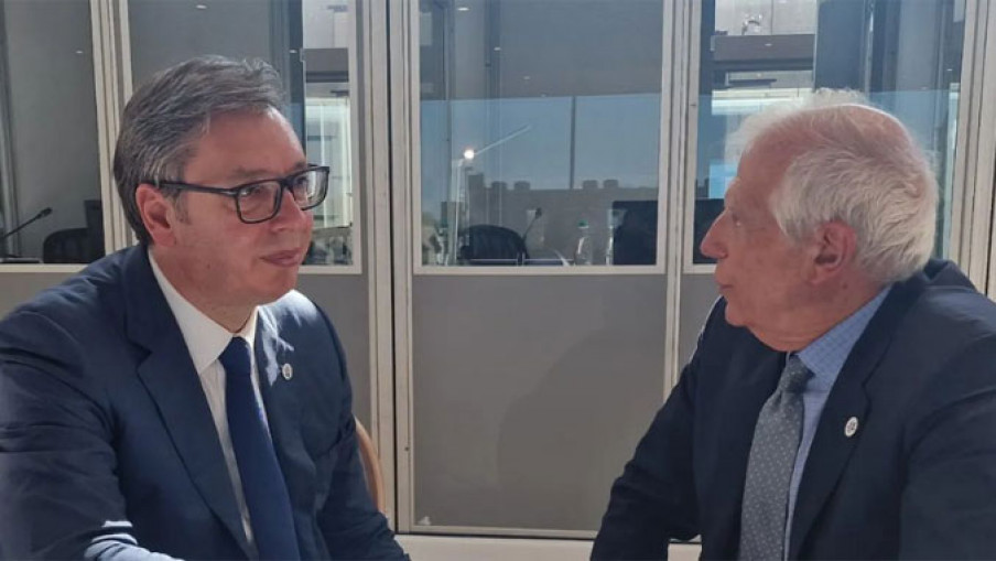Počeo sastanak Vučića sa Šolcom, Makronom i Boreljom