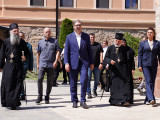 Predsednik Vučić u poseti manastiru Ravanica